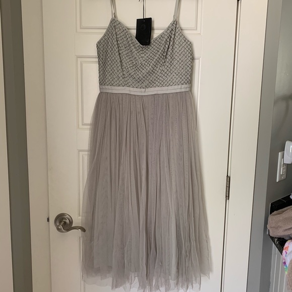 Needle and thread size 6 Grey tulle dress - Picture 6 of 8